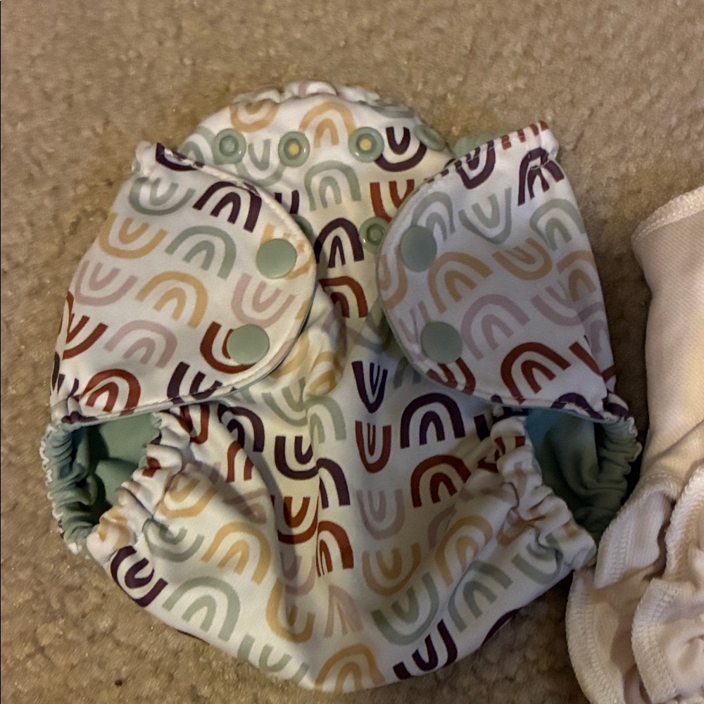 Rainbow Patterned Cloth Diaper